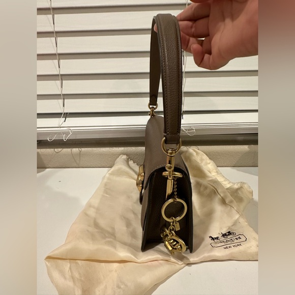 COACH Tabby Shoulder Bag 26 Polished Pebble Leather Brass/Dark Stone NWOT - Picture 10 of 14